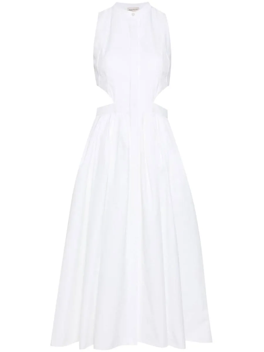 Alexander McQueen    Alexander Mc Queen Organic Cotton Midi Dress