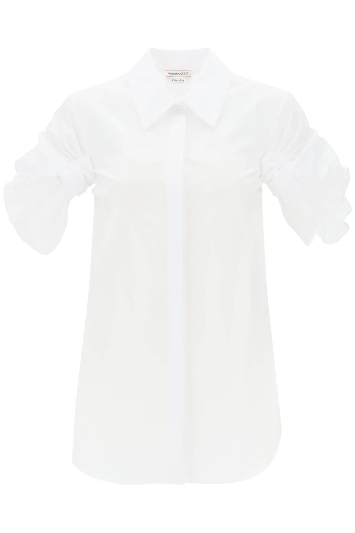 Alexander McQueen    Alexander Mcqueen Shirt With Knotted Short Sleeves