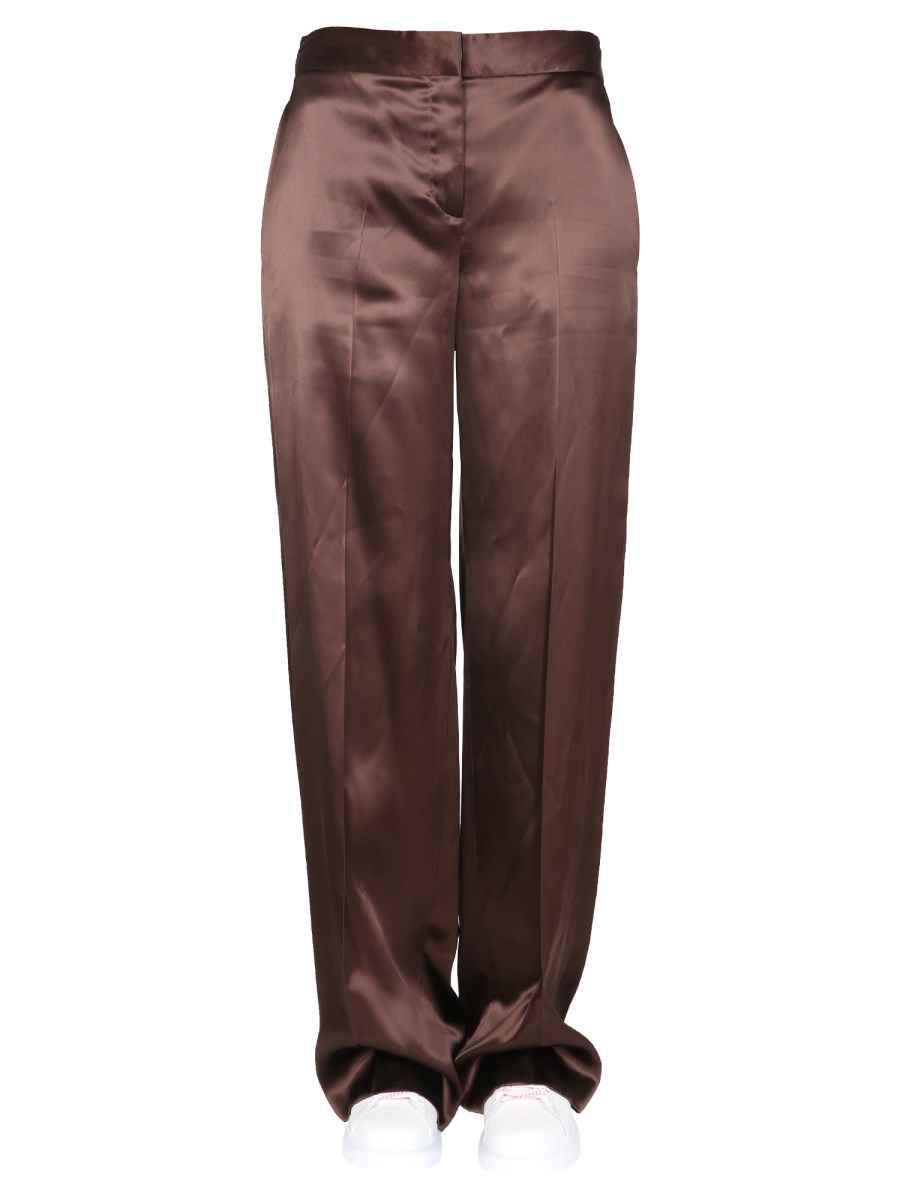 ALEXANDER McQUEEN    WIDE LEG VISCOSE PANTS