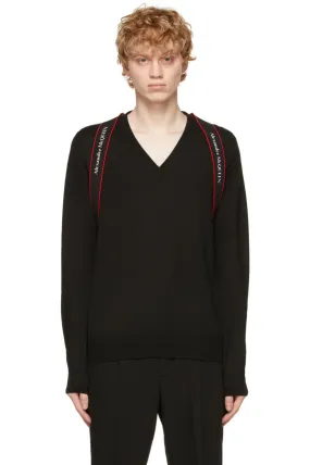 alexander mcqueen  |Wool V-Neck Long Sleeves Sweaters
