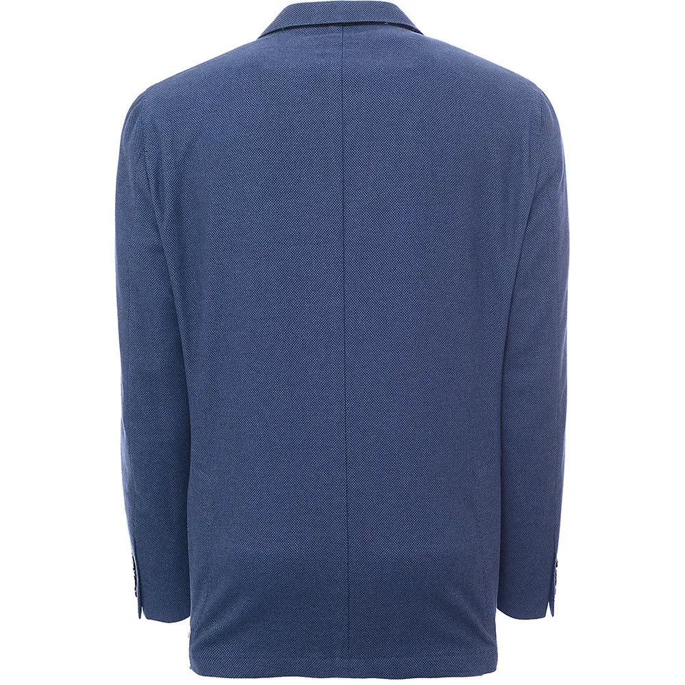 Hackett London Mens Cotton Birdseye Jacket in Blue