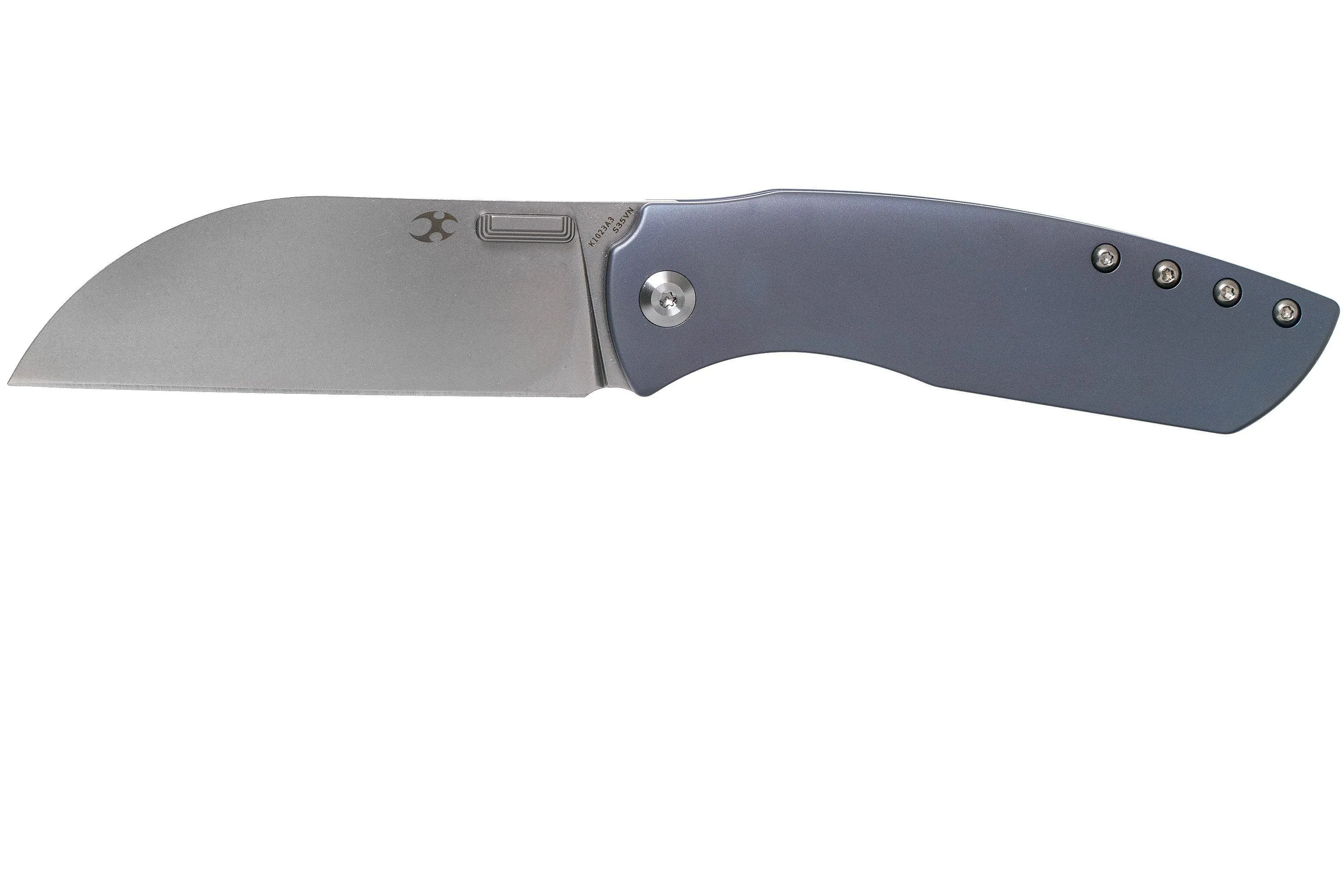 Kansept Convict K1023A3 Blue Titanium pocket knife, Chris Conaway design