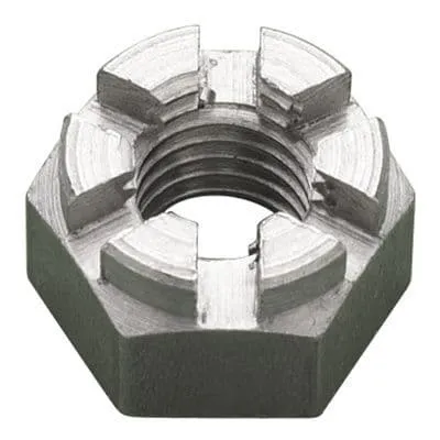 M48 x 1.5mm Fine Pitch Castle Nuts (DIN 935-1) - Steel Gr.6 Self Colour