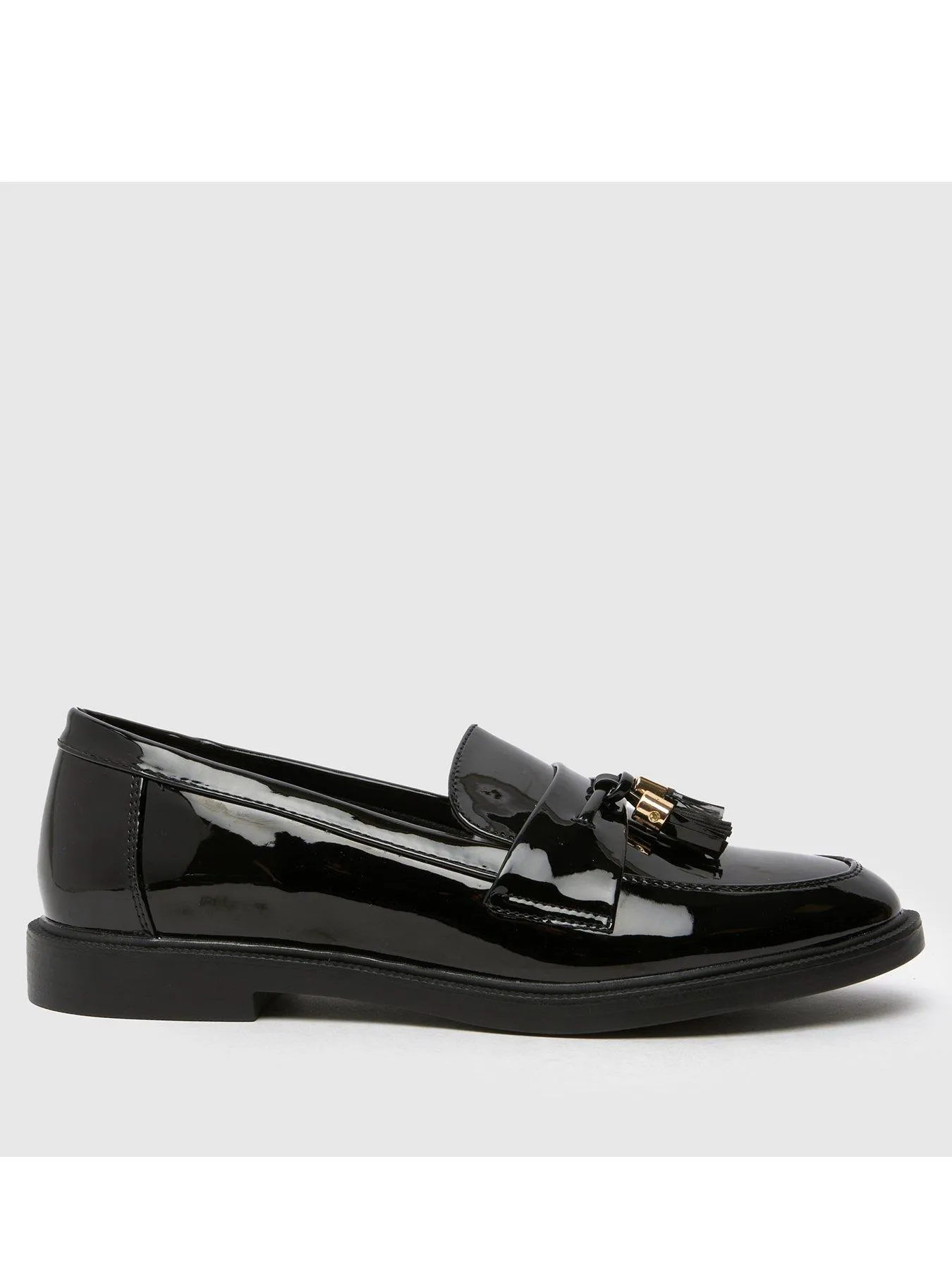 Schuh Lohan Patent Tassel Loafer - Black