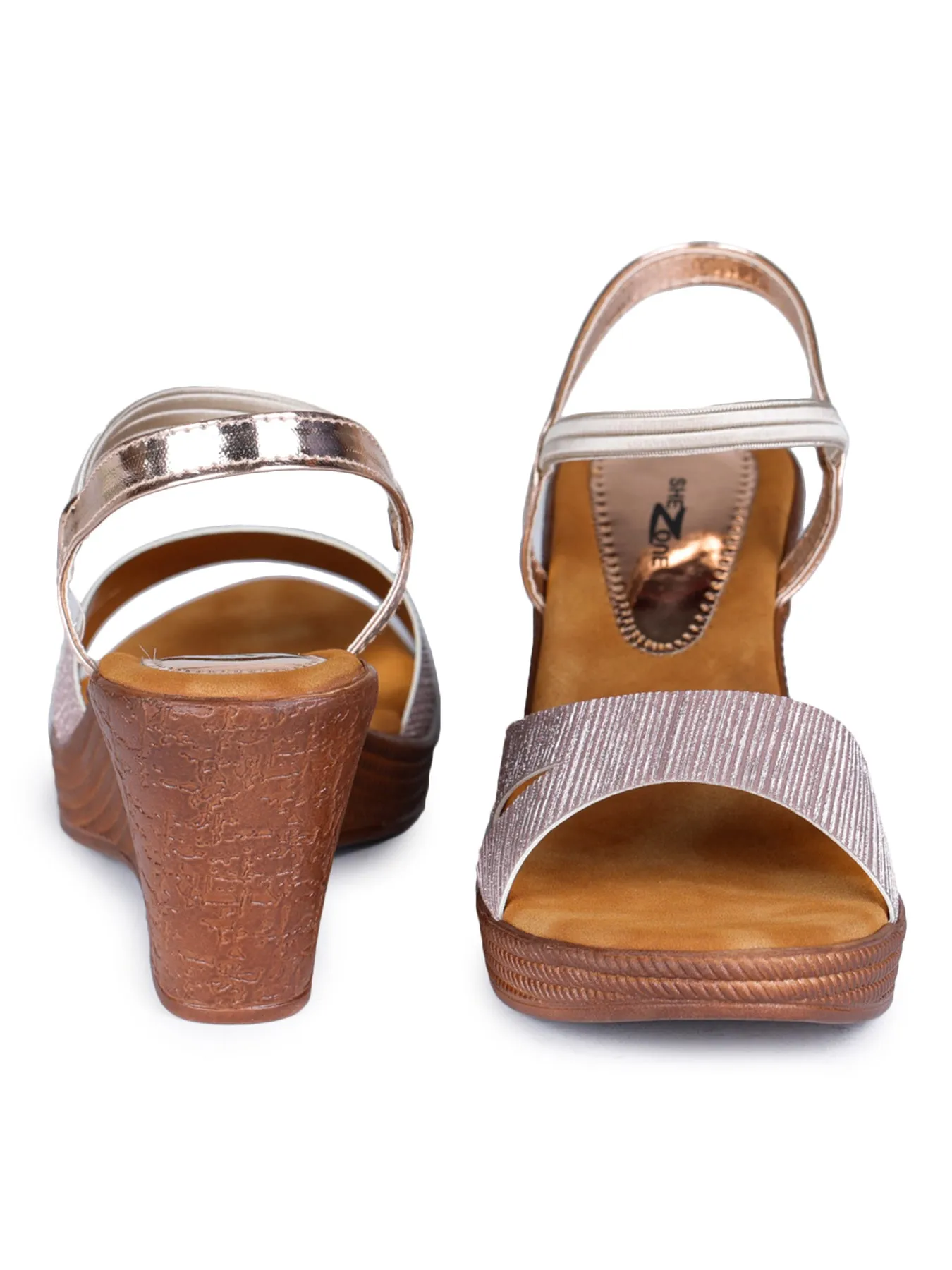 Shezone Rose Gold Women Heels