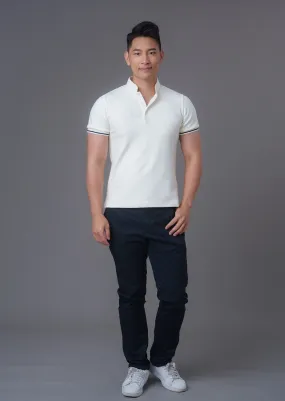Short Sleeves Tang Polo Shirt (Cream)