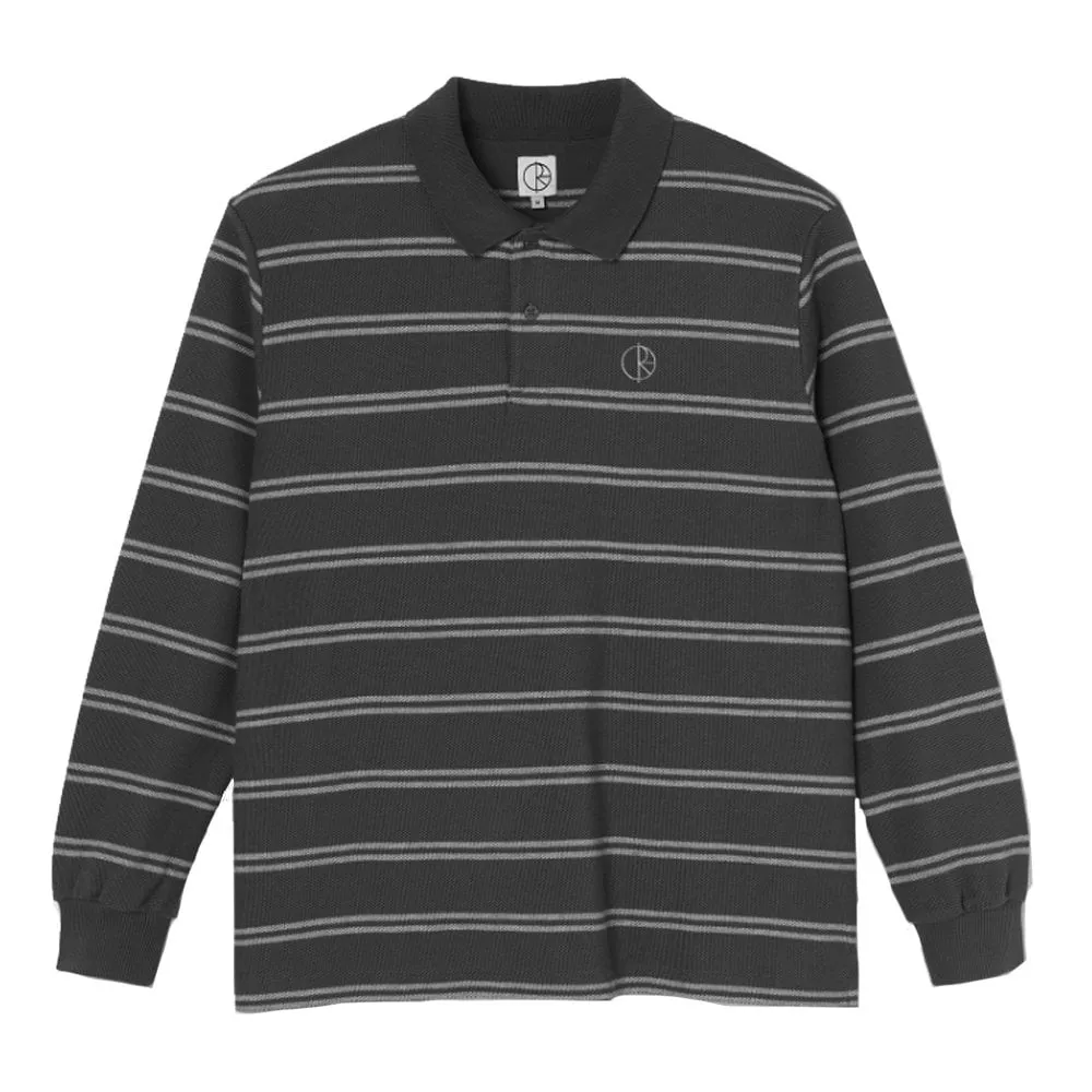 Stripe Polo Long Sleeve Shirt