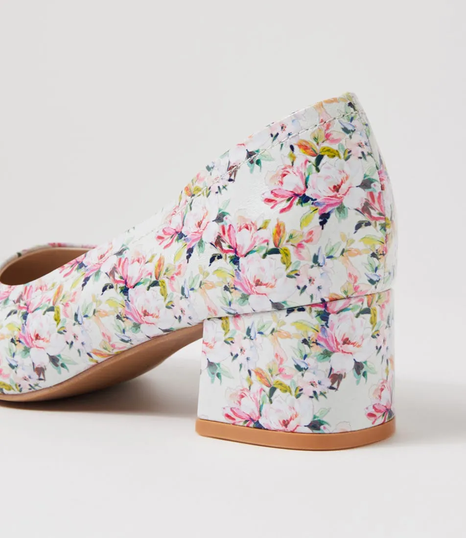 SUPERSOFT Blythe2 White Meadow Leather Heels